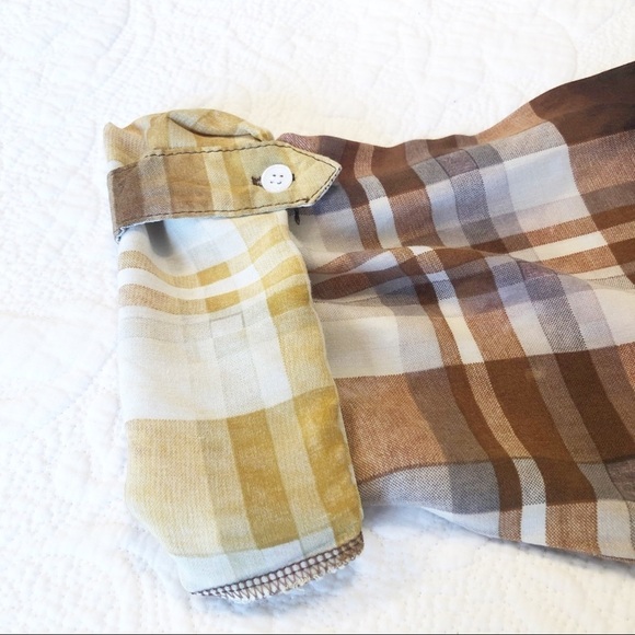 Boho Jane Plaid Tunic Woodstock Button Shirt - S - Picture 8 of 9